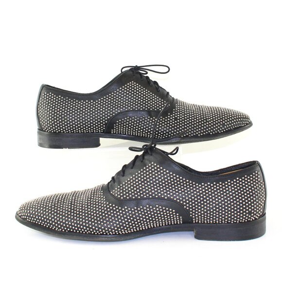 Rare Hugo Boss Silver Studded Leather Oxford Dress Shoes Mens (US 9.5/EU 43.5) - Picture 2 of 11